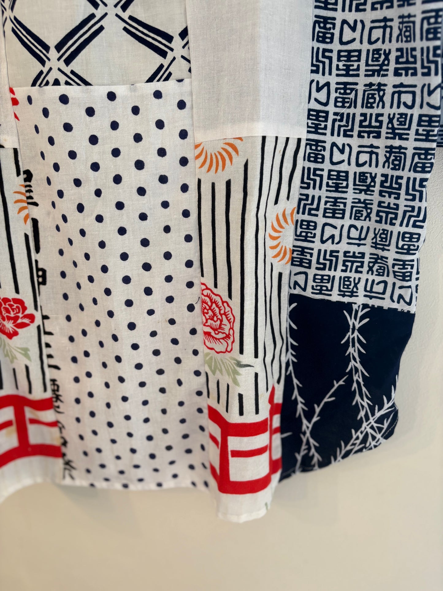 手ぬぐいと浴衣のシャツワンピース 雷蔵