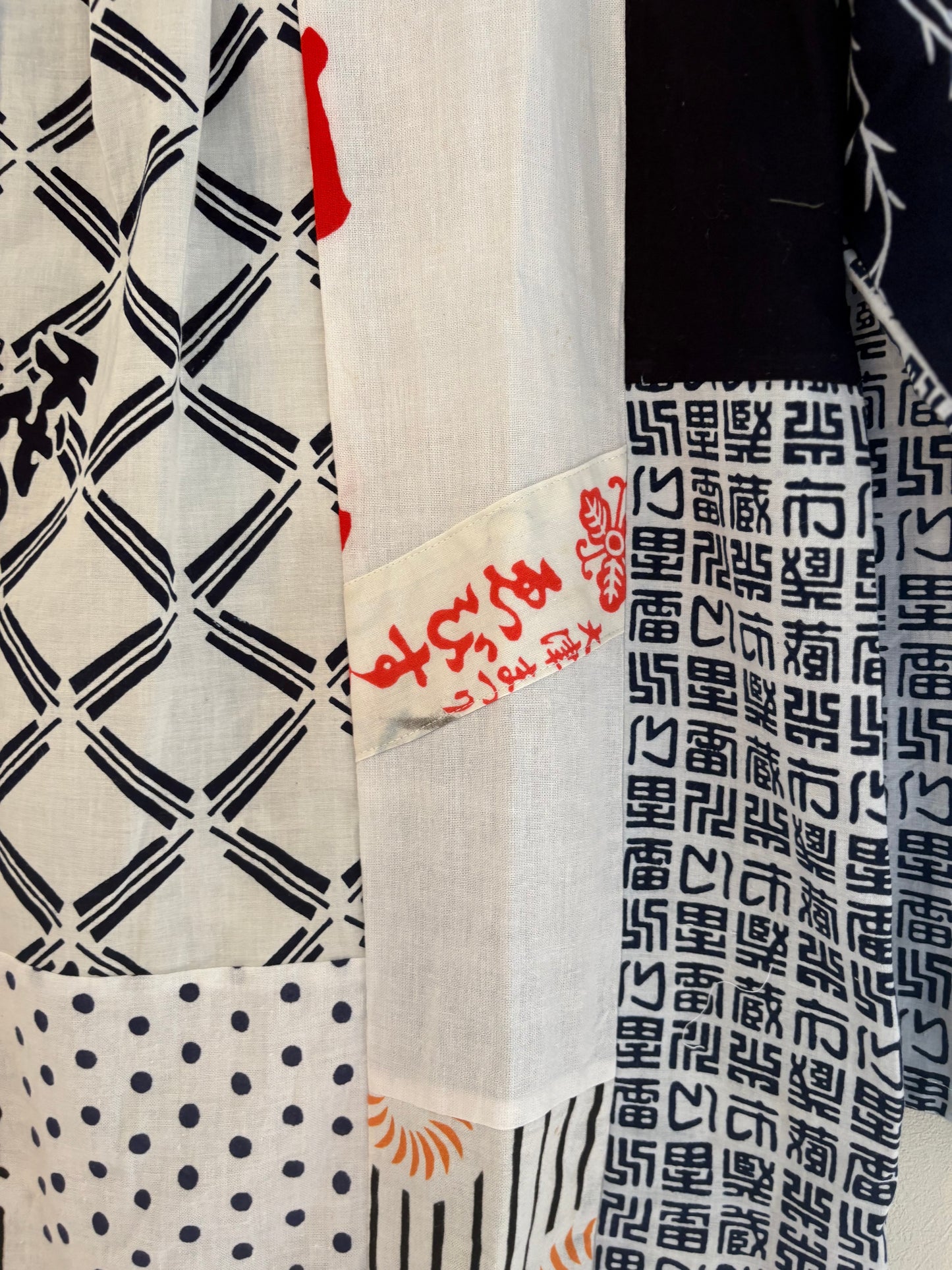 手ぬぐいと浴衣のシャツワンピース 雷蔵