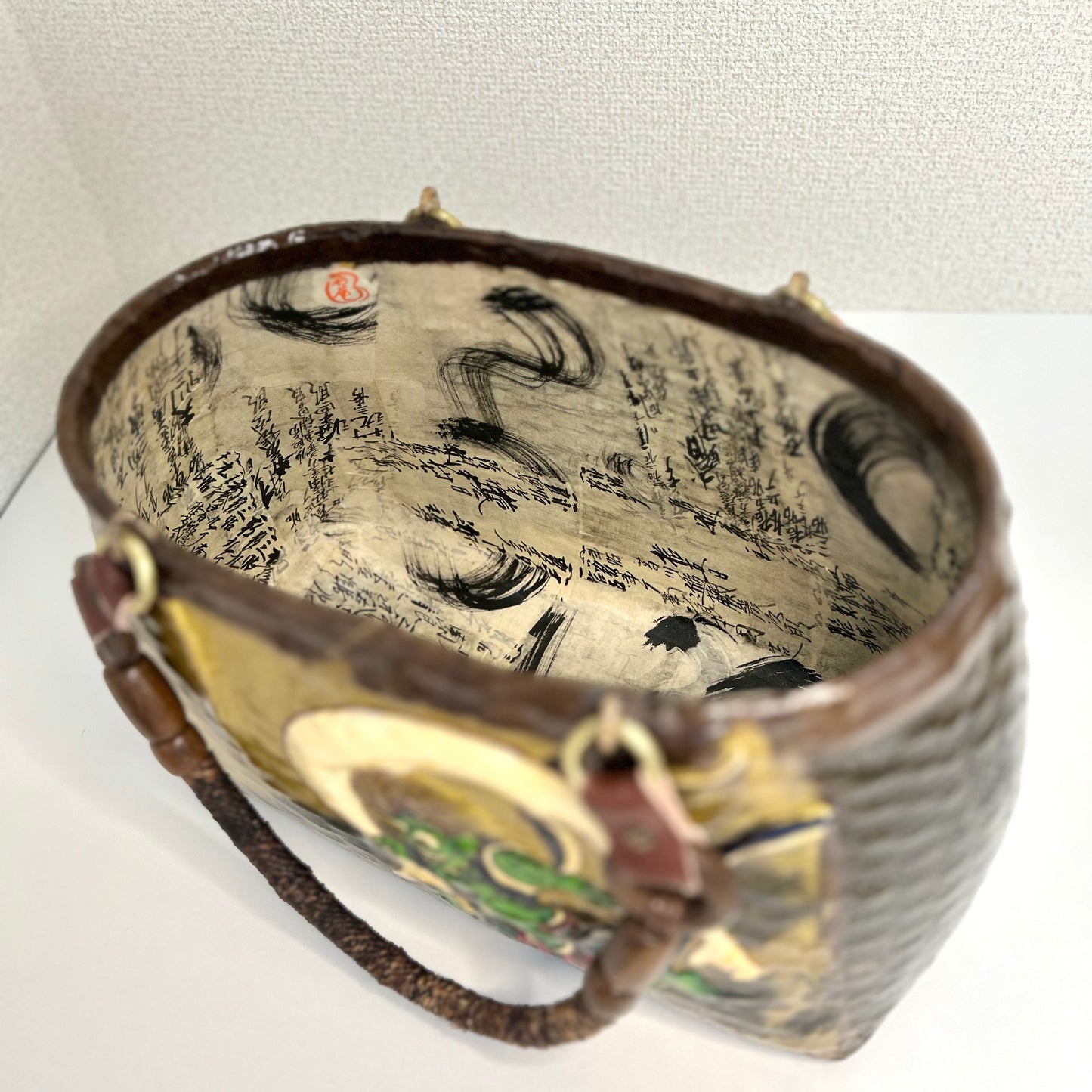 一閑張りバッグ 風神