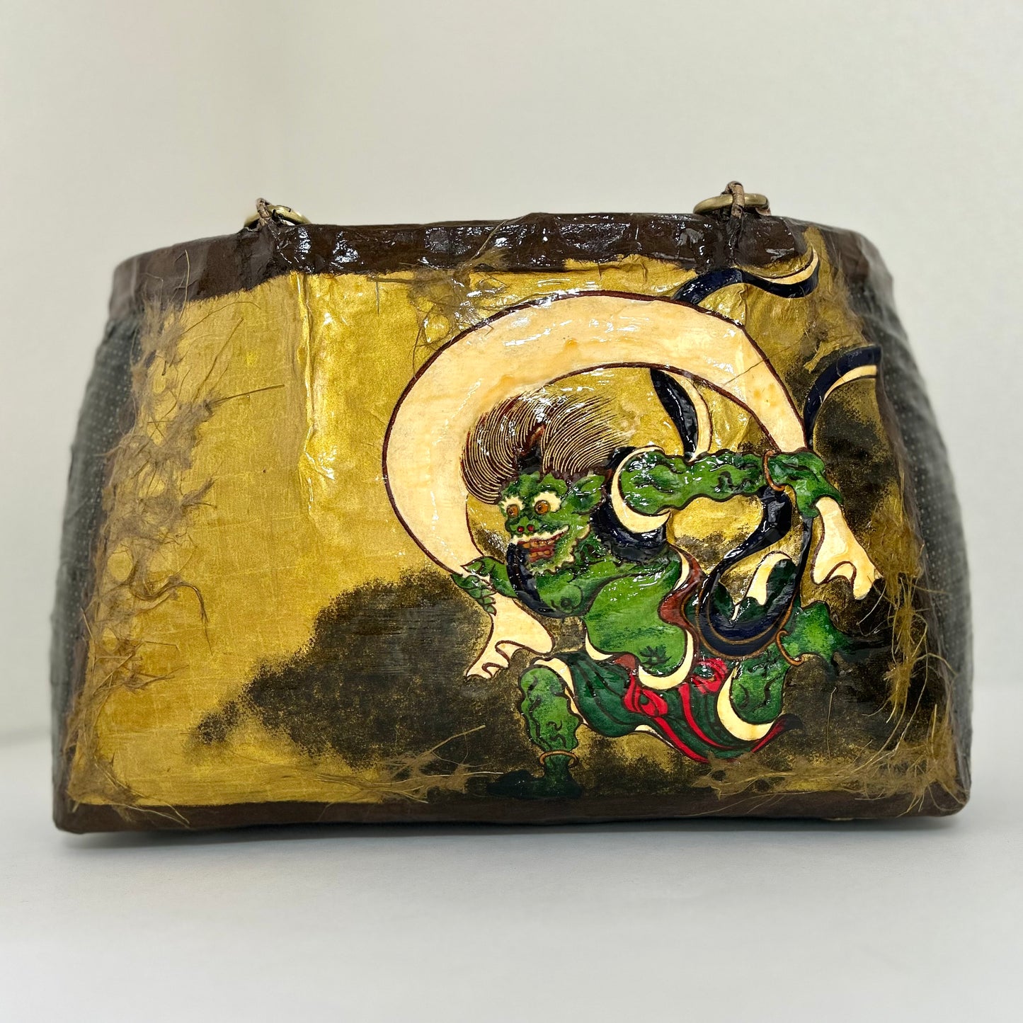 一閑張りバッグ 風神