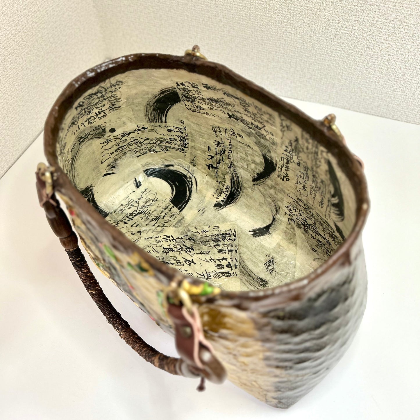 一閑張りバッグ 雷神