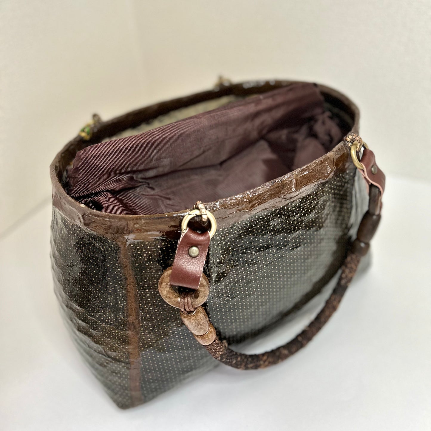 一閑張りバッグ 雷神