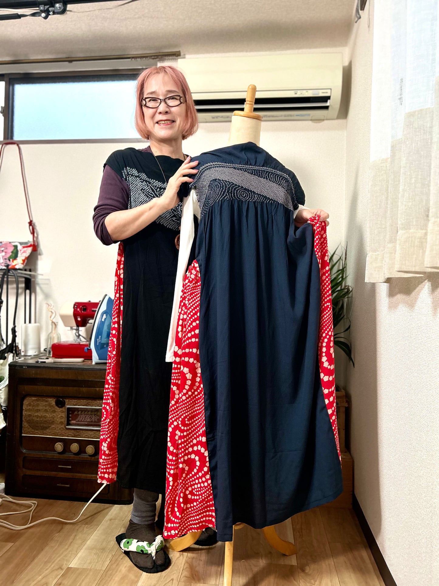 兵児帯ワンピース<利庵とおそろい風✨>