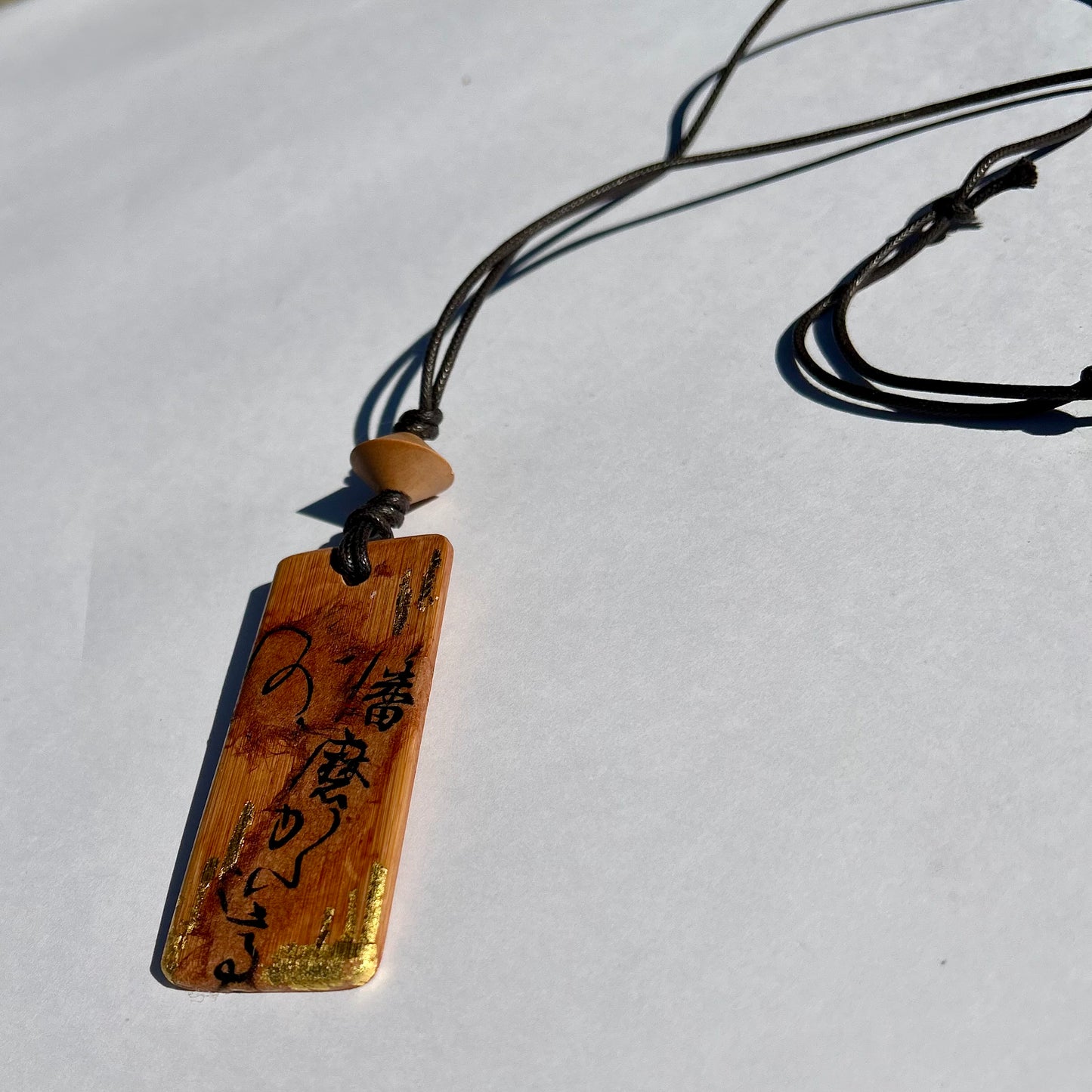 ☆一閑張り ネックレス4 金箔