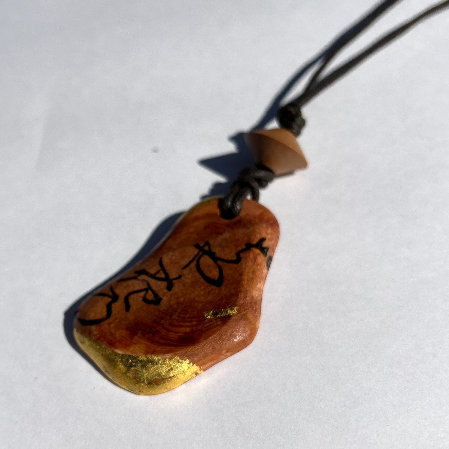 ☆一閑張り ネックレス6  金箔