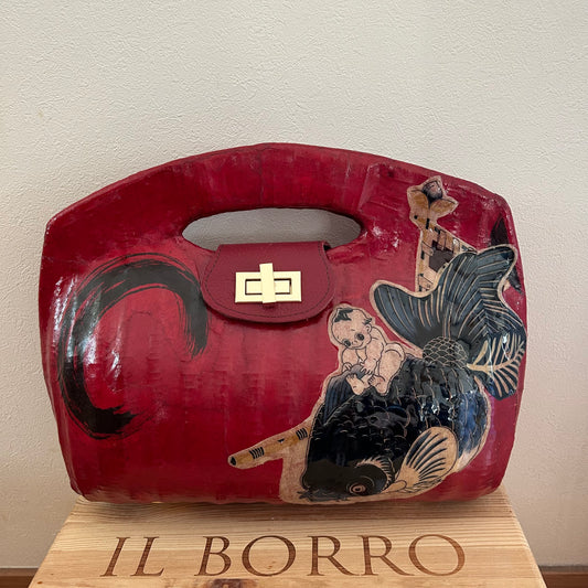 一閑張りbag 鯉とキューピー