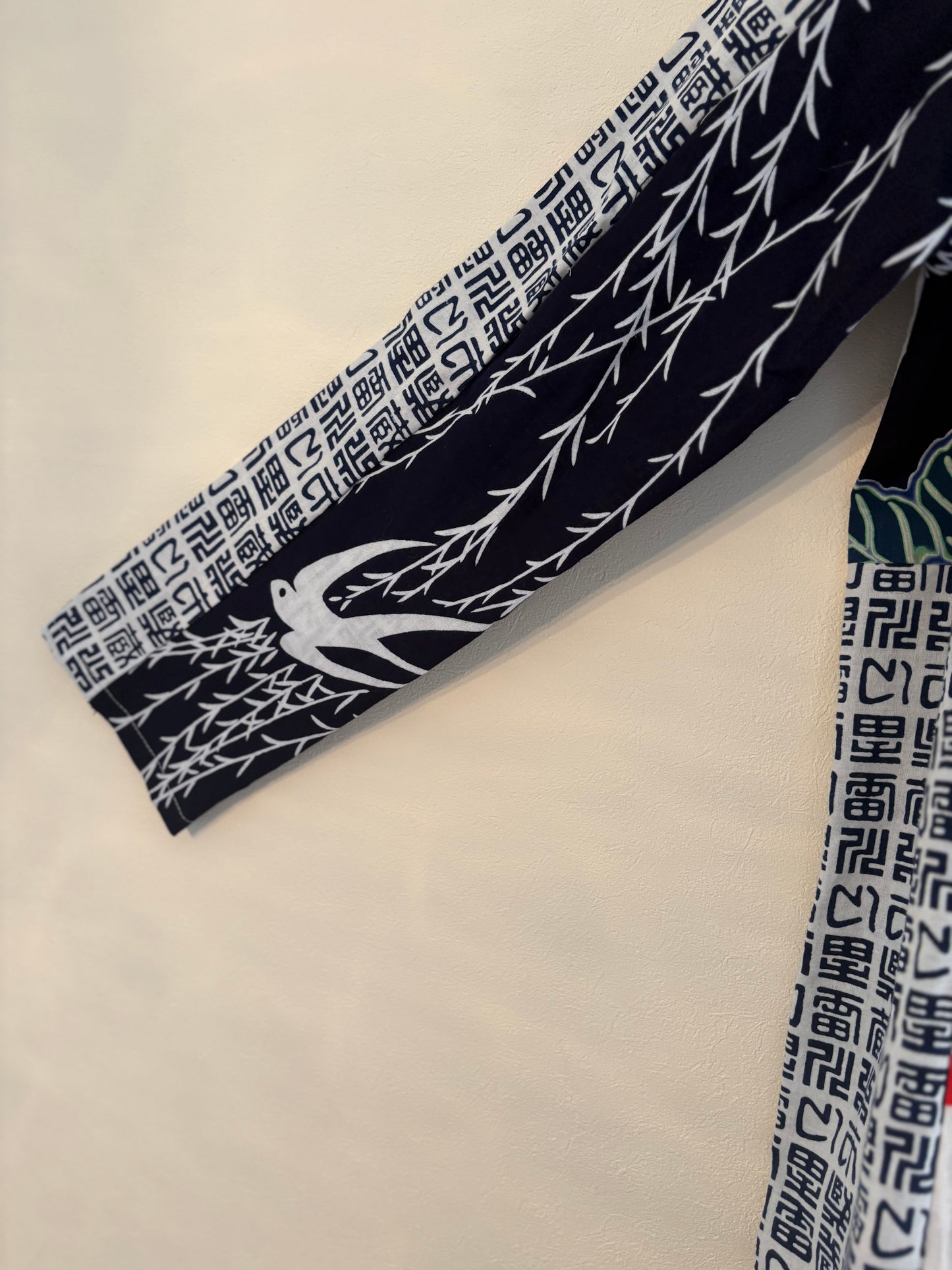 手ぬぐいと浴衣のシャツワンピース　雷蔵