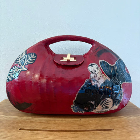 一閑張りbag 鯉とキューピー