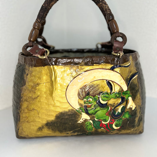 一閑張りバッグ 風神