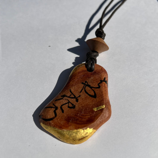 ☆一閑張り ネックレス6  金箔