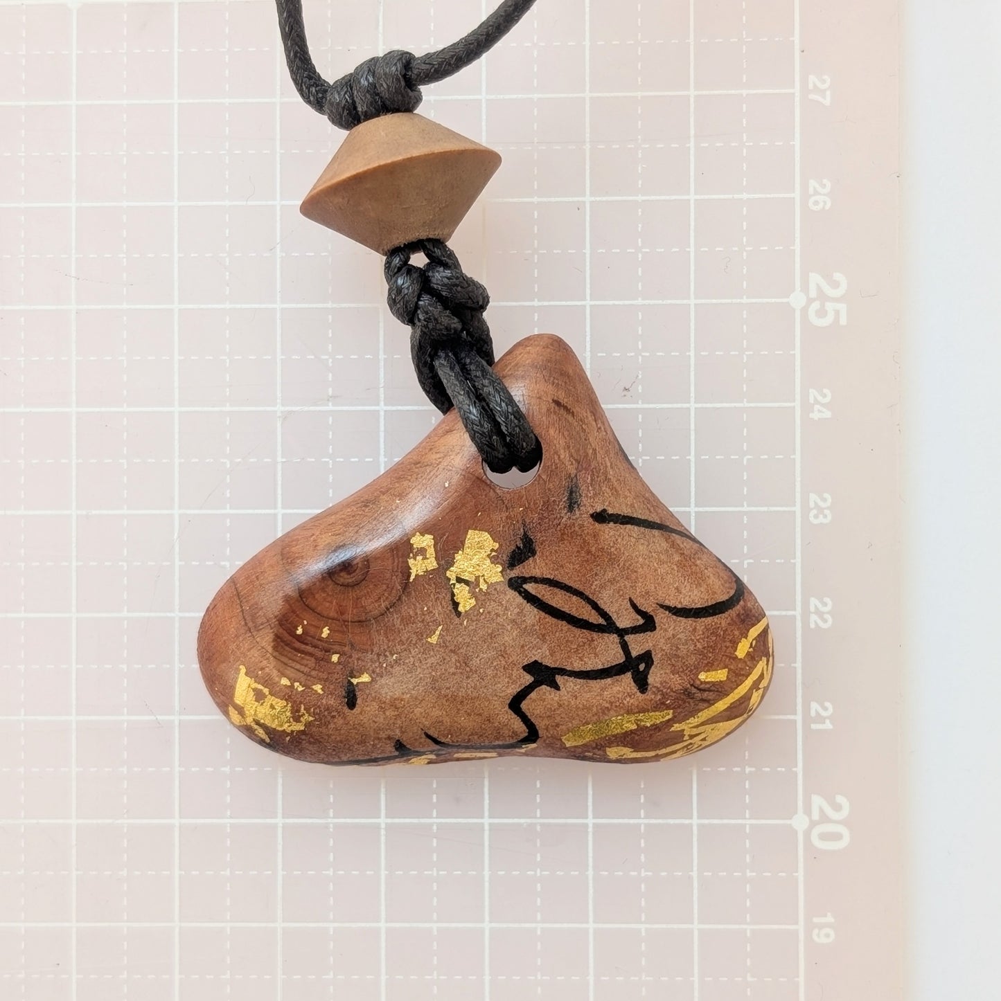 ☆一閑張り ネックレス　2　金箔